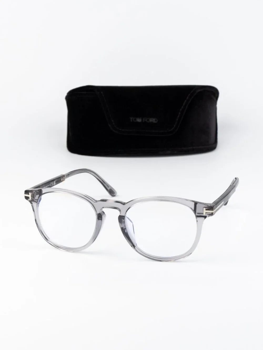 Tom Ford Women Eyeglasses Grey Round FT5891-F-B 020 NEW AUTHENTIC
